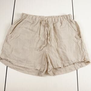 Parachute Beige Linen Drawstring Shorts